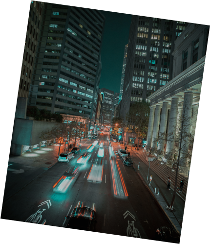 image road with cars